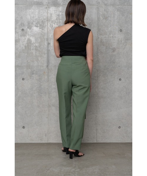 LA PEAU DE GEM（ラポドゥジェム）の「【LA PEAU DE GEM】ベルトスラックステーパードパンツ（スラックス・レディース・ブルー/グリーン・M/S）」の13枚目の写真