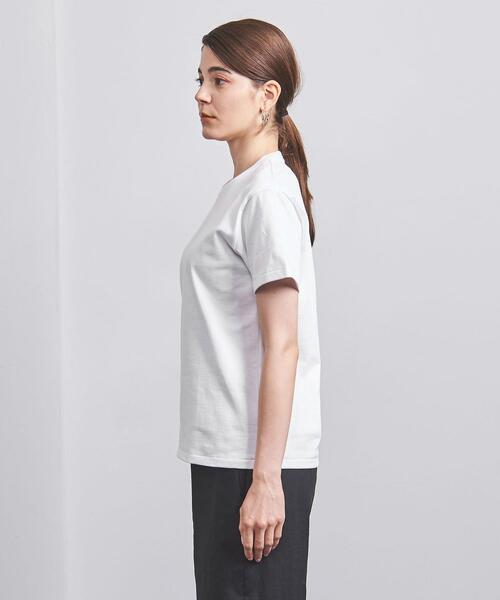 BATONER（バトナー）の「＜BATONER＞ショートスリーブ Tシャツ（Tシャツ/カットソー・レディース・オフホワイト/ブラック・1）」の4枚目の写真