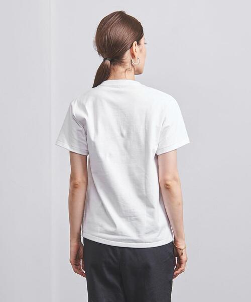BATONER（バトナー）の「＜BATONER＞ショートスリーブ Tシャツ（Tシャツ/カットソー・レディース・オフホワイト/ブラック・1）」の5枚目の写真