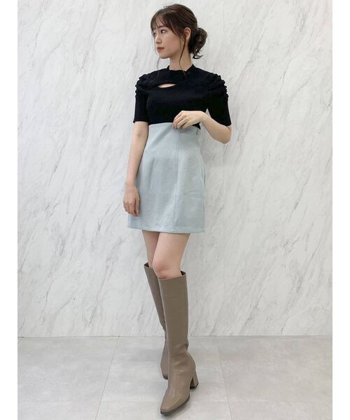 dazzlin（ダズリン）の「サマーツイードミニスカート（スカート・レディース・アイボリー/ブルー/モカ・SMALL/MEDIUM）」の10枚目の写真