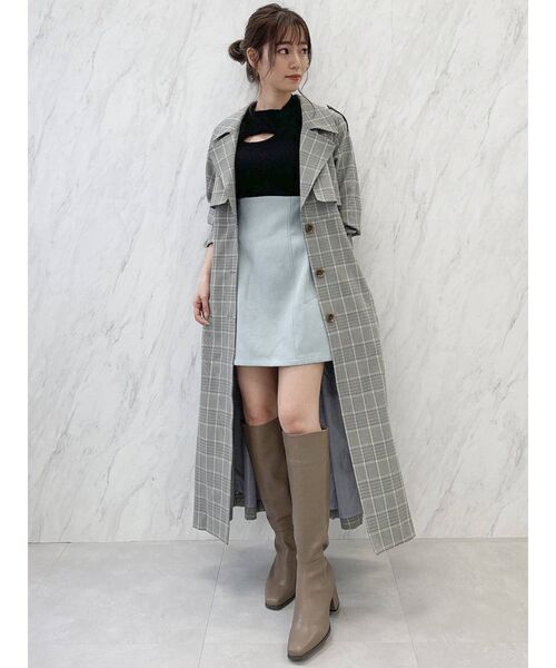 dazzlin（ダズリン）の「サマーツイードミニスカート（スカート・レディース・アイボリー/ブルー/モカ・SMALL/MEDIUM）」の13枚目の写真