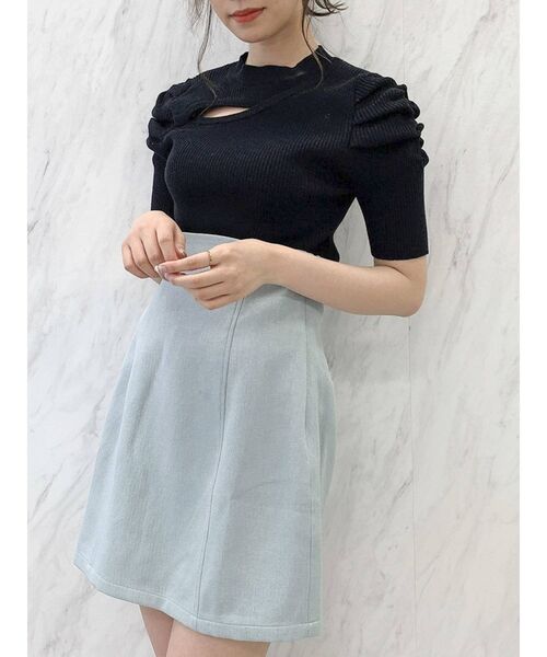 dazzlin（ダズリン）の「サマーツイードミニスカート（スカート・レディース・アイボリー/ブルー/モカ・SMALL/MEDIUM）」の15枚目の写真