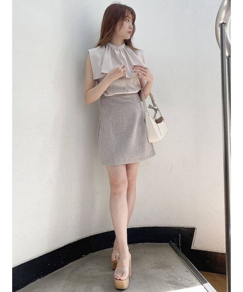 dazzlin（ダズリン）の「サマーツイードミニスカート（スカート・レディース・アイボリー/ブルー/モカ・SMALL/MEDIUM）」の21枚目の写真