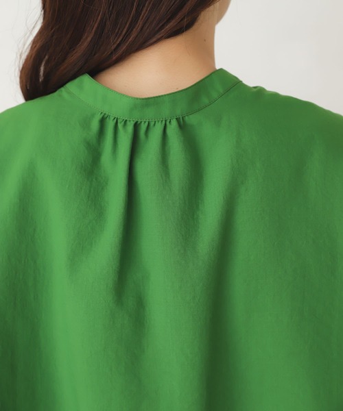 SENSE OF PLACE by URBAN RESEARCH（センスオブプレイスバイアーバンリサーチ）の「2WAYレイヤードノースリーブシャツ（シャツ/ブラウス・レディース・オフホワイト/グリーン/ブラック・ONE）」の8枚目の写真