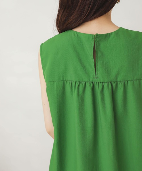 SENSE OF PLACE by URBAN RESEARCH（センスオブプレイスバイアーバンリサーチ）の「2WAYレイヤードノースリーブシャツ（シャツ/ブラウス・レディース・オフホワイト/グリーン/ブラック・ONE）」の13枚目の写真