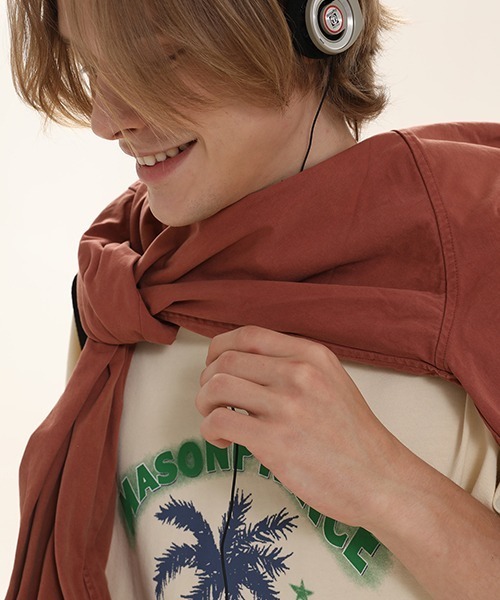 MASONPRINCE（メイソンプリンス）の「【MASONPRINCE】Oversized vintage-like summer print TEE DT4053（Tシャツ/カットソー・メンズ・レッド/ブラック/ライトグレー/ベージュ・L/S/M）」の5枚目の写真