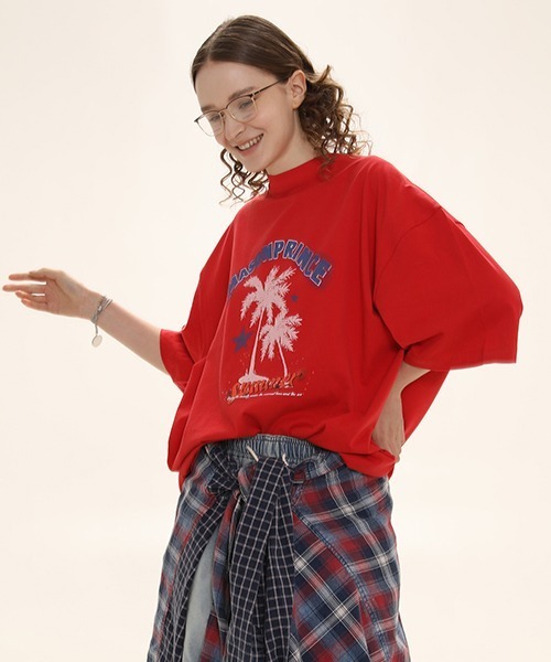 MASONPRINCE（メイソンプリンス）の「【MASONPRINCE】Oversized vintage-like summer print TEE DT4053（Tシャツ/カットソー・メンズ・レッド/ブラック/ライトグレー/ベージュ・L/S/M）」の10枚目の写真