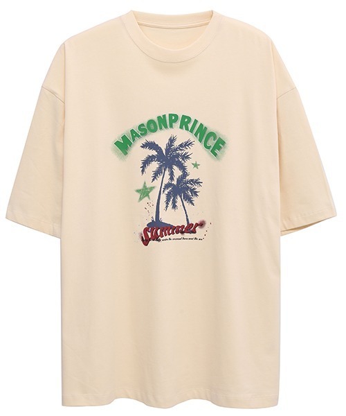 MASONPRINCE（メイソンプリンス）の「【MASONPRINCE】Oversized vintage-like summer print TEE DT4053（Tシャツ/カットソー・メンズ・レッド/ブラック/ライトグレー/ベージュ・L/S/M）」の13枚目の写真