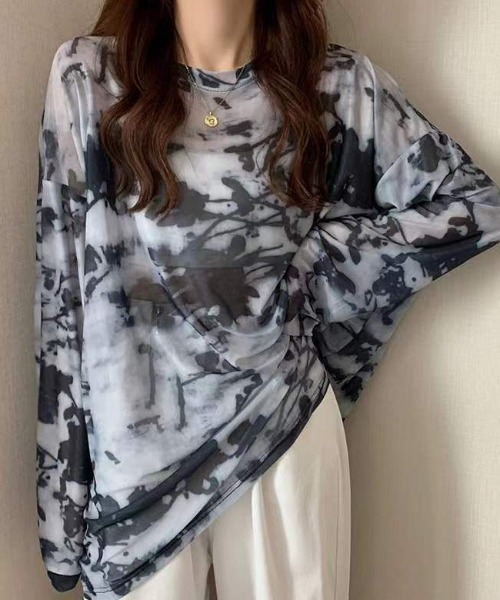 deux amour（ドゥーザムール）の「シアー柄長袖トップス（その他トップス・レディース・グレー/ブルー/ブラック・MEDIUM）」の17枚目の写真