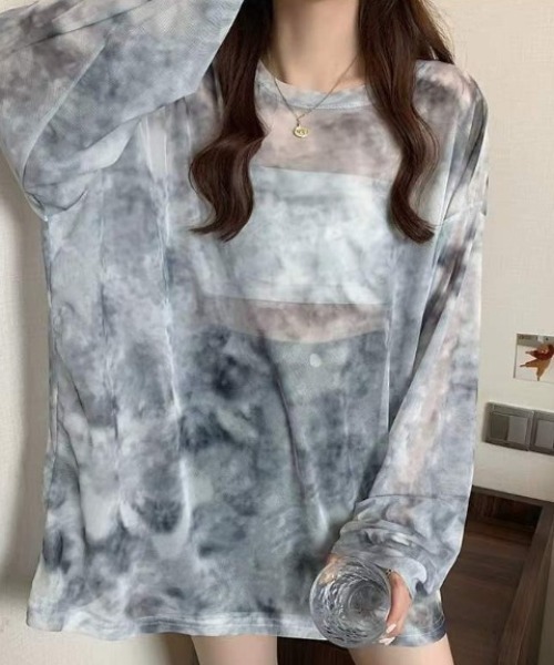 deux amour（ドゥーザムール）の「シアー柄長袖トップス（その他トップス・レディース・グレー/ブルー/ブラック・MEDIUM）」の15枚目の写真