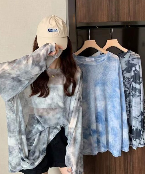 deux amour（ドゥーザムール）の「シアー柄長袖トップス（その他トップス・レディース・グレー/ブルー/ブラック・MEDIUM）」の11枚目の写真