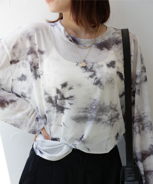 deux amour（ドゥーザムール）の「シアー柄長袖トップス（その他トップス・レディース・グレー/ブルー/ブラック・MEDIUM）」の21枚目の写真