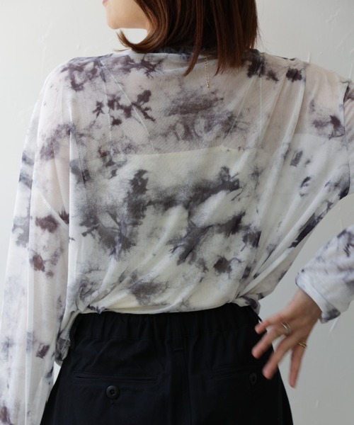 deux amour（ドゥーザムール）の「シアー柄長袖トップス（その他トップス・レディース・グレー/ブルー/ブラック・MEDIUM）」の18枚目の写真