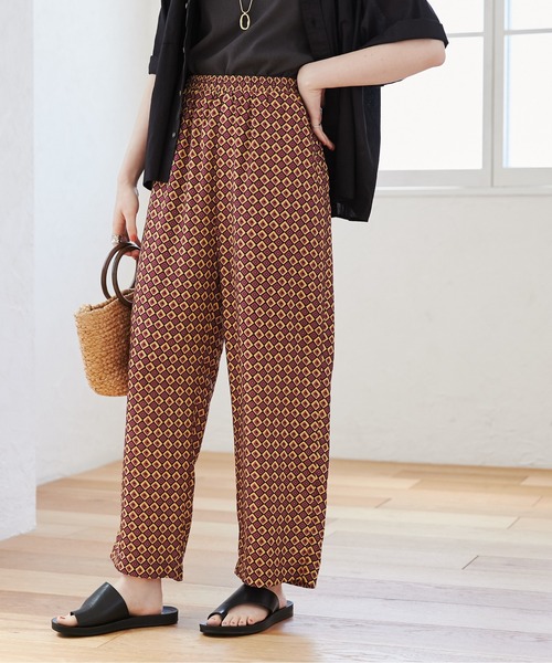 ANGIE（アンジー）の「プリントイージーパンツ（その他パンツ・レディース・グリーン/ネイビー/ピンク/ブルー・FREE）」の13枚目の写真