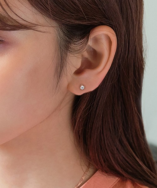 Phoebe（フィービィー）の「【K10】ローズバットピアス/BOXつき（ピアス（両耳用）・レディース・クリア/ピンクゴールド・FREE）」の11枚目の写真