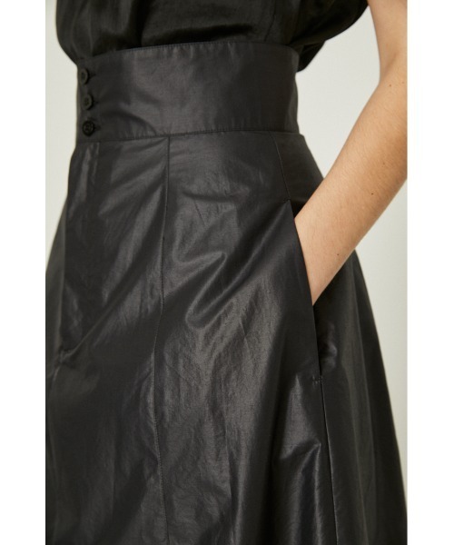 RIM.ARK（リムアーク）の「Glossy balloon SK（スカート・レディース・ライトカーキ/ブラック・38/36）」の15枚目の写真