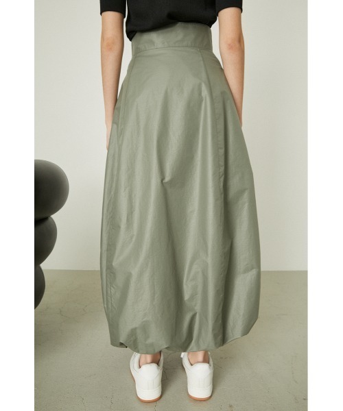 RIM.ARK（リムアーク）の「Glossy balloon SK（スカート・レディース・ライトカーキ/ブラック・38/36）」の7枚目の写真