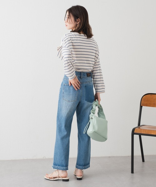 Kastane(カスタネ)の「【新色追加】カットアウトボーダーTee(Tシャツ/カットソー・レディース・ブラック/ピンク/ブルー/サックスブルー・FREE)」の13枚目の写真