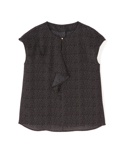 N.(N. Natural Beauty Basic)(エヌエヌナチュラルビューティーベーシック)の「【追加生産】◆アシンメトリーフリルブラウス(シャツ/ブラウス・レディース・オフホワイト/ドット/ブルー・MEDIUM)」の18枚目の写真