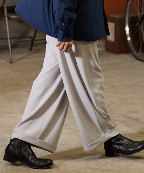 a lit r（ア リトル）の「mp10207-2タックイージーパンツ（その他パンツ・メンズ・ライトグレー/ブラック/カーキ/チャコール・M/L）」の3枚目の写真