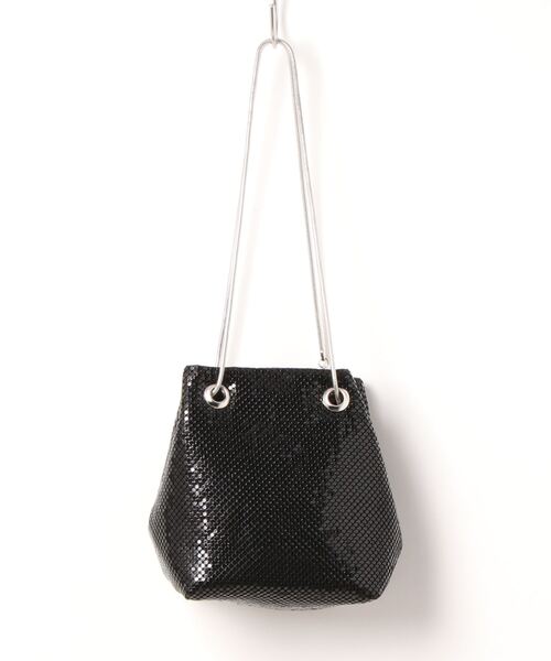 MYMOOD.(マイムード)の「glitter metallic shoulder Bag/グリッターメタリック巾着ショルダーバッグ パーティーバッグ(ショルダーバッグ・レディース・ブラック/シルバー・FREE)」の3枚目の写真