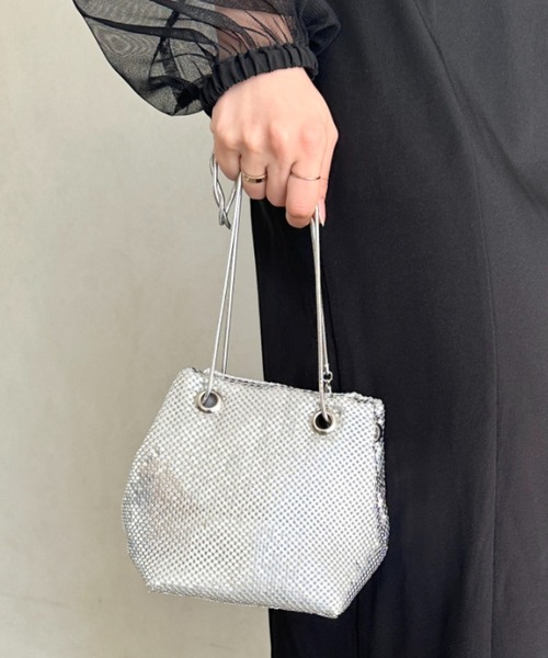 セール】glitter metallic shoulder Bag／グリッターメタリック
