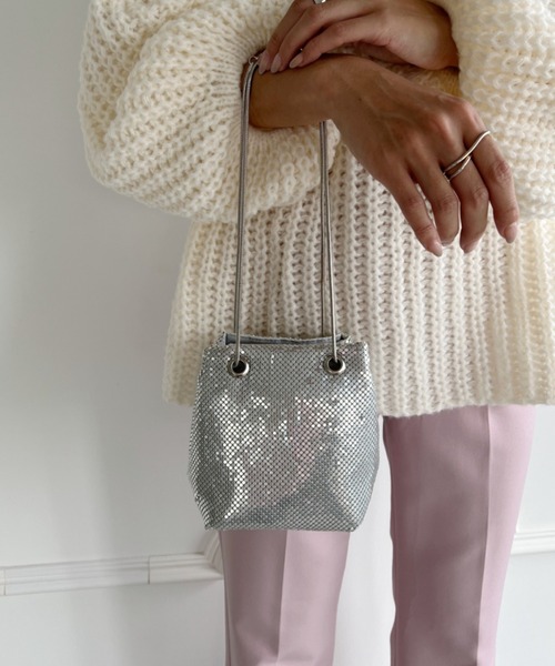 glitterショルダーバッグ セール】glitter metallic shoulder Bag／グリッターメタリック