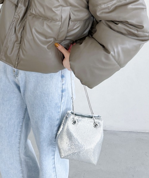 glitterショルダーバッグ セール】glitter metallic shoulder Bag／グリッターメタリック