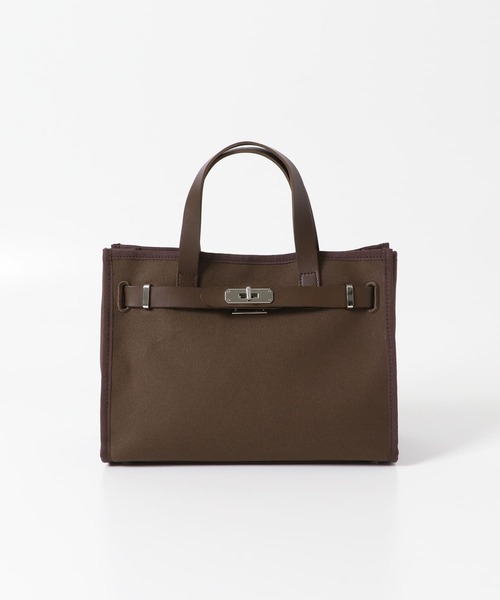 sita parantica（シータパランティカ）の「sita parantica　CANVAS LEATHER TOTE S（トートバッグ・レディース・ネイビー/ブラウン・-）」の2枚目の写真