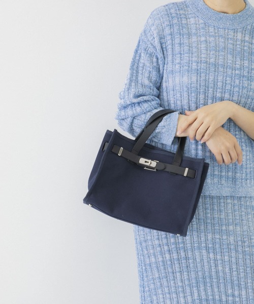 sita parantica（シータパランティカ）の「sita parantica　CANVAS LEATHER TOTE S（トートバッグ・レディース・ネイビー/ブラウン・-）」の9枚目の写真