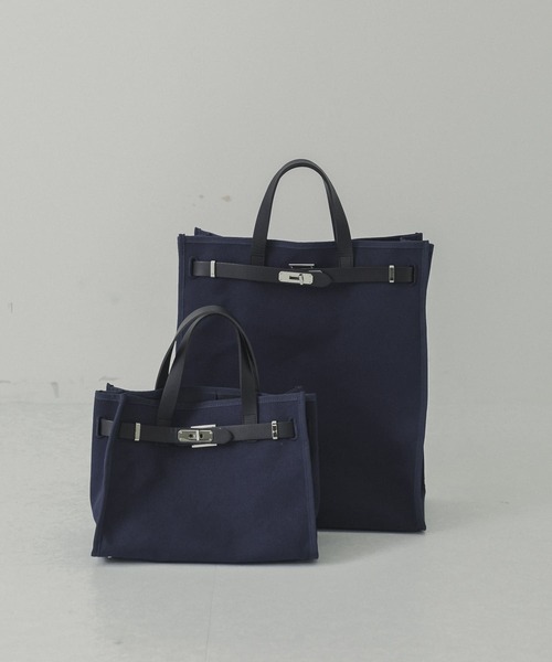 sita parantica（シータパランティカ）の「sita parantica　CANVAS LEATHER TOTE S（トートバッグ・レディース・ネイビー/ブラウン・-）」の3枚目の写真