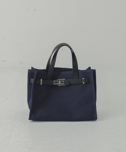 sita parantica（シータパランティカ）の「sita parantica　CANVAS LEATHER TOTE S（トートバッグ・レディース・ネイビー/ブラウン・-）」の7枚目の写真