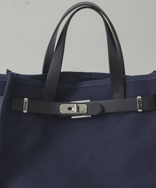 sita parantica（シータパランティカ）の「sita parantica　CANVAS LEATHER TOTE S（トートバッグ・レディース・ネイビー/ブラウン・-）」の22枚目の写真