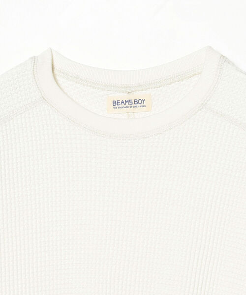 BEAMS BOY(ビームスボーイ)の「BEAMS BOY / サーマル ビッグシルエット クルーネック(Tシャツ/カットソー・レディース・ブラック/オフホワイト・ONE SIZE)」の15枚目の写真