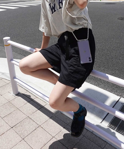 CORNERS(コーナーズ)の「カーゴハーフパンツ(カーゴパンツ・レディース・オフホワイト/ブラック/カーキ/レッド・M)」の3枚目の写真