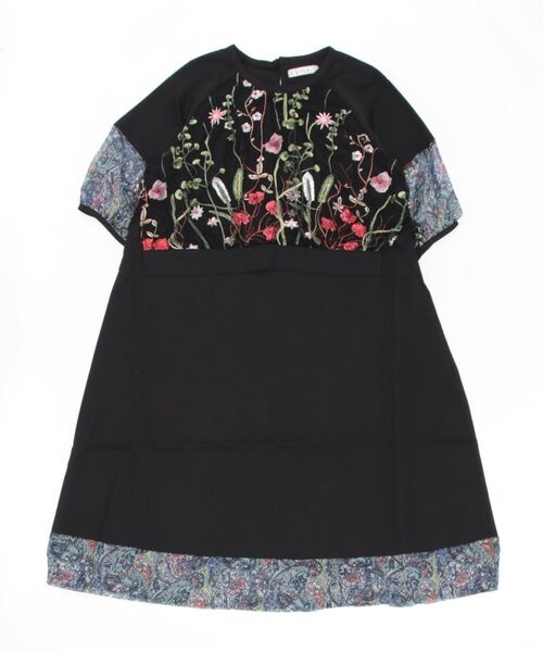 5256 刺繍チュール 柄切替ワンピース ワンピース Is Is Scolar イズスカラー のワンピース 5256 刺繍チュール 柄切替 ワンピース 5256 を購入できます Scolar ワンピース ドレス Scolar イズスカラー のファッション