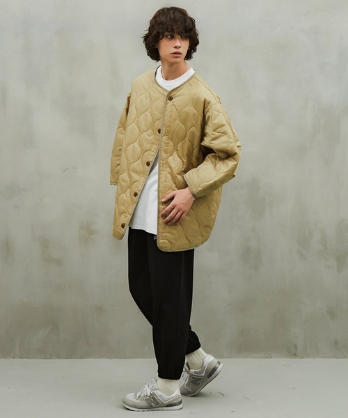 Revo.（レボ）の「【Revo.】ビッグシルエット M-65 モッズコート / キルティングライナー/ 2枚セット（モッズコート・メンズ・ブラック/オリーブ/アイボリー・MEDIUM/LARGE）」の5枚目の写真