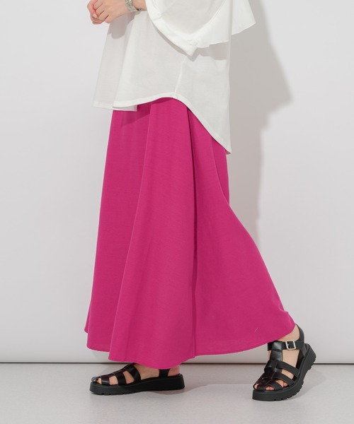 Paradise Picnic(パラダイスピクニック)の「フレンチリネンフレアスカート(スカート・レディース・ブラック/ピンク/グリーン・FREE)」の1枚目の写真