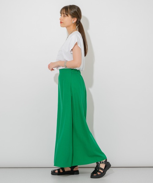 Paradise Picnic(パラダイスピクニック)の「フレンチリネンフレアスカート(スカート・レディース・ブラック/ピンク/グリーン・FREE)」の19枚目の写真