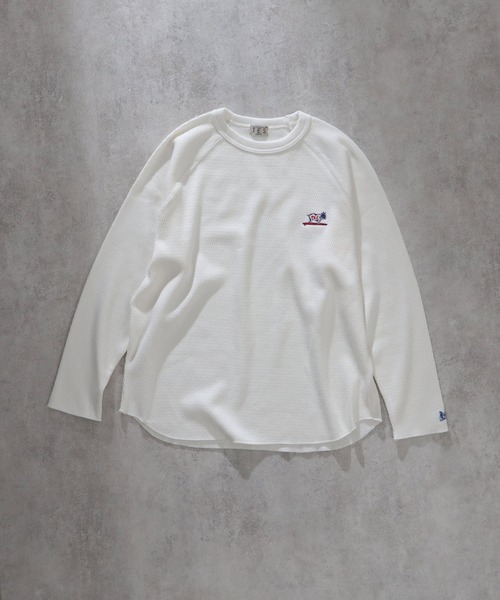 The Endless Summer(エンドレスサマー)の「TES HEAVY THERMAL HUNTINGTON LONG SLEEVE T-SHIRT / ロンT(Tシャツ/カットソー・メンズ・オレンジ系その他/エメラルド/ブラック/イエロー/ホワイト/ブルーグレー・X-LARGE/SMALL/MEDIUM/LARGE)」の2枚目の写真