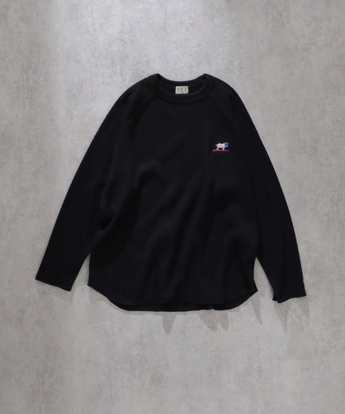 The Endless Summer(エンドレスサマー)の「TES HEAVY THERMAL HUNTINGTON LONG SLEEVE T-SHIRT / ロンT(Tシャツ/カットソー・メンズ・オレンジ系その他/エメラルド/ブラック/イエロー/ホワイト/ブルーグレー・X-LARGE/SMALL/MEDIUM/LARGE)」の3枚目の写真