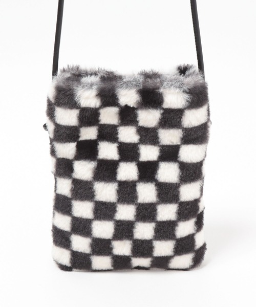 LEPSIM（レプシィム）の「アソートスマホショルダー　344203（ショルダーバッグ・レディース・ブラウン/アイボリー/チェック・ONE SIZE）」の13枚目の写真