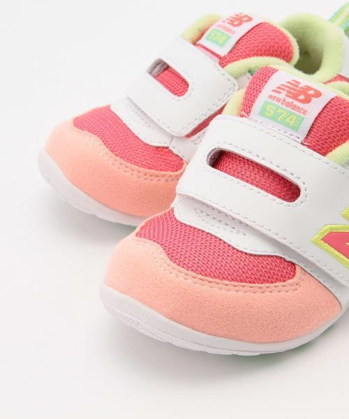 B:MING by BEAMS（ビーミングバイビームス）の「NEW BALANCE / FS574 15SS＜KIDS＞（スニーカー・キッズ・ピンク/グリーン・11/12）」の4枚目の写真