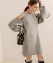 OLIVE des OLIVE | ボレロ付ニットミニワンピース(ワンピース)