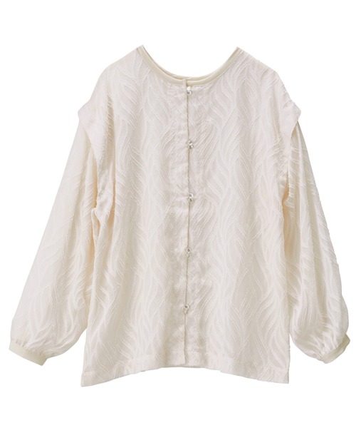 GeeRA(ジーラ)の「2WAYシアージャカードブラウス(シャツ/ブラウス・レディース・アイボリー/グリーン/ブラック・MEDIUM/X-LARGE/LARGE)」の14枚目の写真
