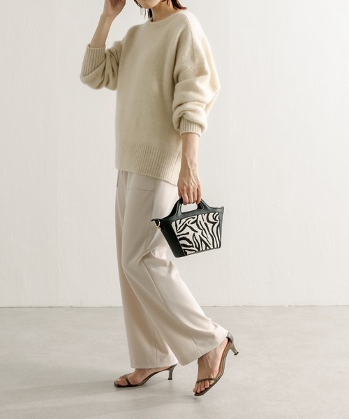 PAPILLONNER(パピヨネ)の「ジャガードミニショルダーバッグ/PAPILLONNER/パピヨネ(ショルダーバッグ・レディース・ブラック/キャメル・FREE)」の20枚目の写真