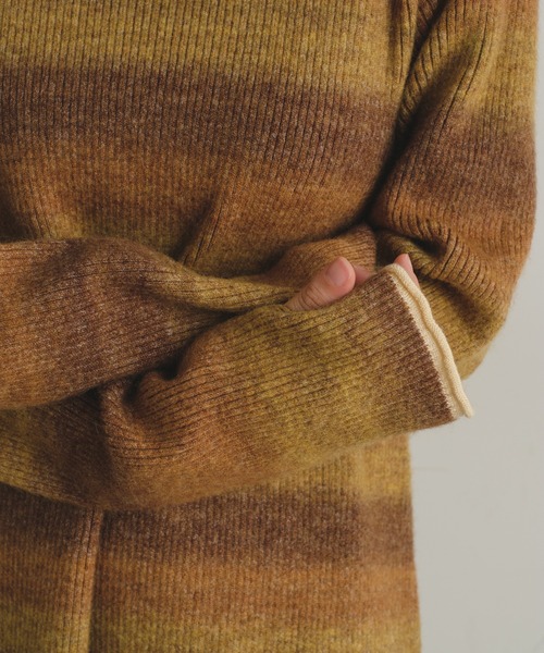 Kastane（カスタネ）の「【2022AWカタログ掲載アイテム】グラデーションニットミニワンピース（ニット/セーター・レディース・ブラウン/グリーン・FREE）」の6枚目の写真