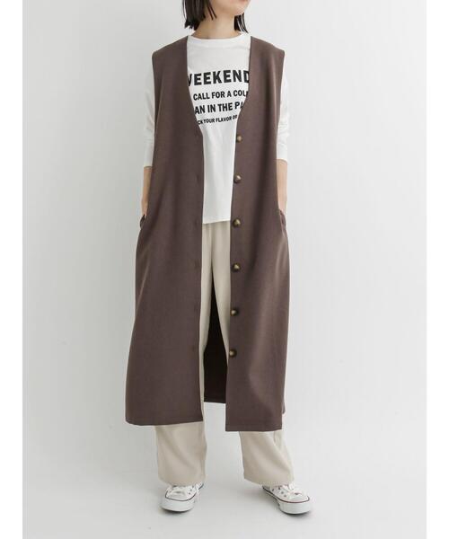 Samansa Mos2 blue（サマンサモスモスブルー）の「プリントロンT（Tシャツ/カットソー・レディース・ラベンダー/オフホワイト/グレー・ﾌﾘ-）」の7枚目の写真