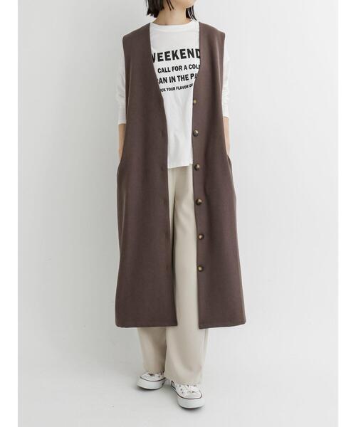 Samansa Mos2 blue（サマンサモスモスブルー）の「プリントロンT（Tシャツ/カットソー・レディース・ラベンダー/オフホワイト/グレー・ﾌﾘ-）」の8枚目の写真