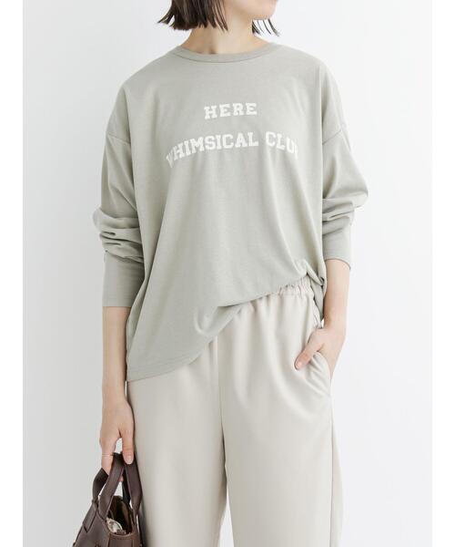 Samansa Mos2 blue（サマンサモスモスブルー）の「プリントロンT（Tシャツ/カットソー・レディース・ラベンダー/オフホワイト/グレー・ﾌﾘ-）」の13枚目の写真